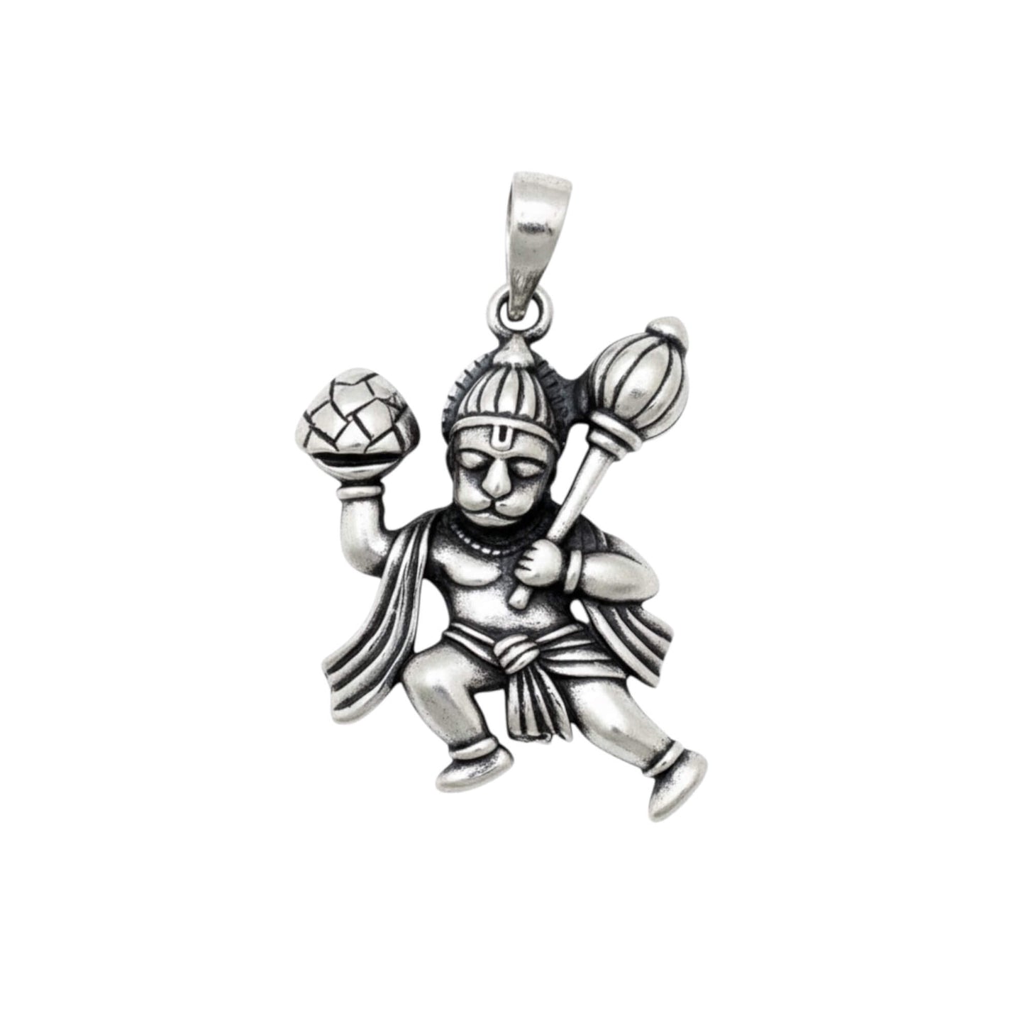 Azita 925 Sterling Silver God Hanuman Pendant for Men and Women | Small | Without Chain | with Certificate of Authenticity and BIS Hallmark.