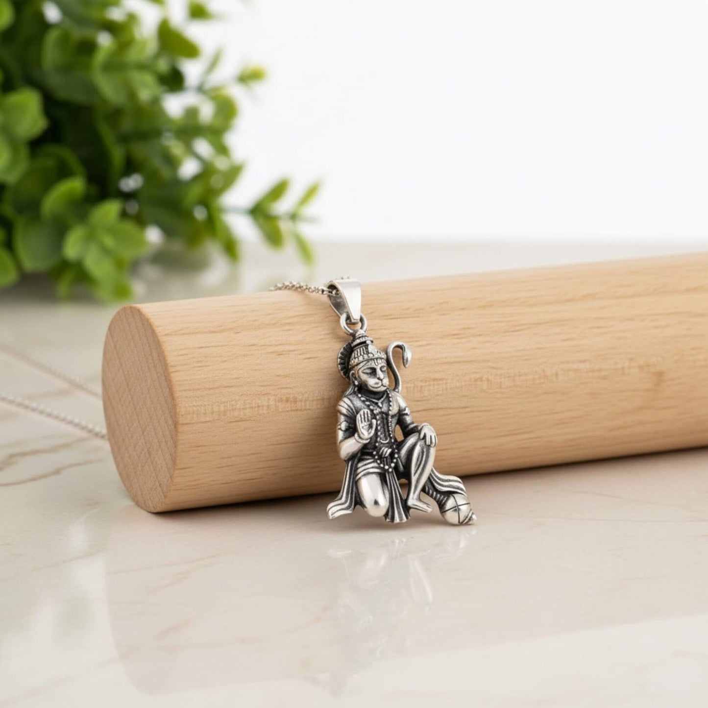 Azita 925 Sterling Silver God Hanuman Pendant for Men and Women | Medium | Without Chain | with Certificate of Authenticity and BIS Hallmark.