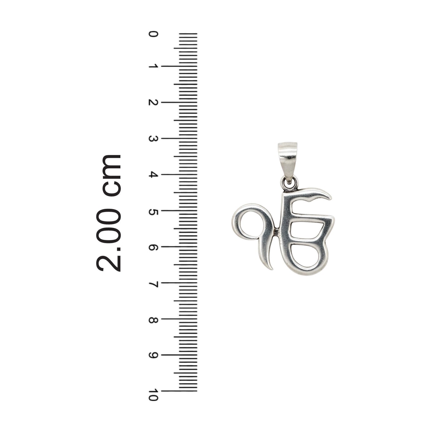 Azita 925 Sterling Silver Gurmukhi Ik Onkar Pendant for Men and Women | Without Chain | with Certificate of Authenticity and BIS Hallmark.