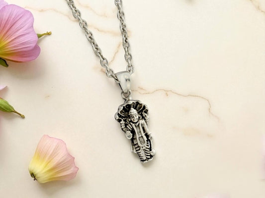 Azita 925 Sterling Silver God Vishnu Pendant for Men and Women | Small | Without Chain | with Certificate of Authenticity and BIS Hallmark.