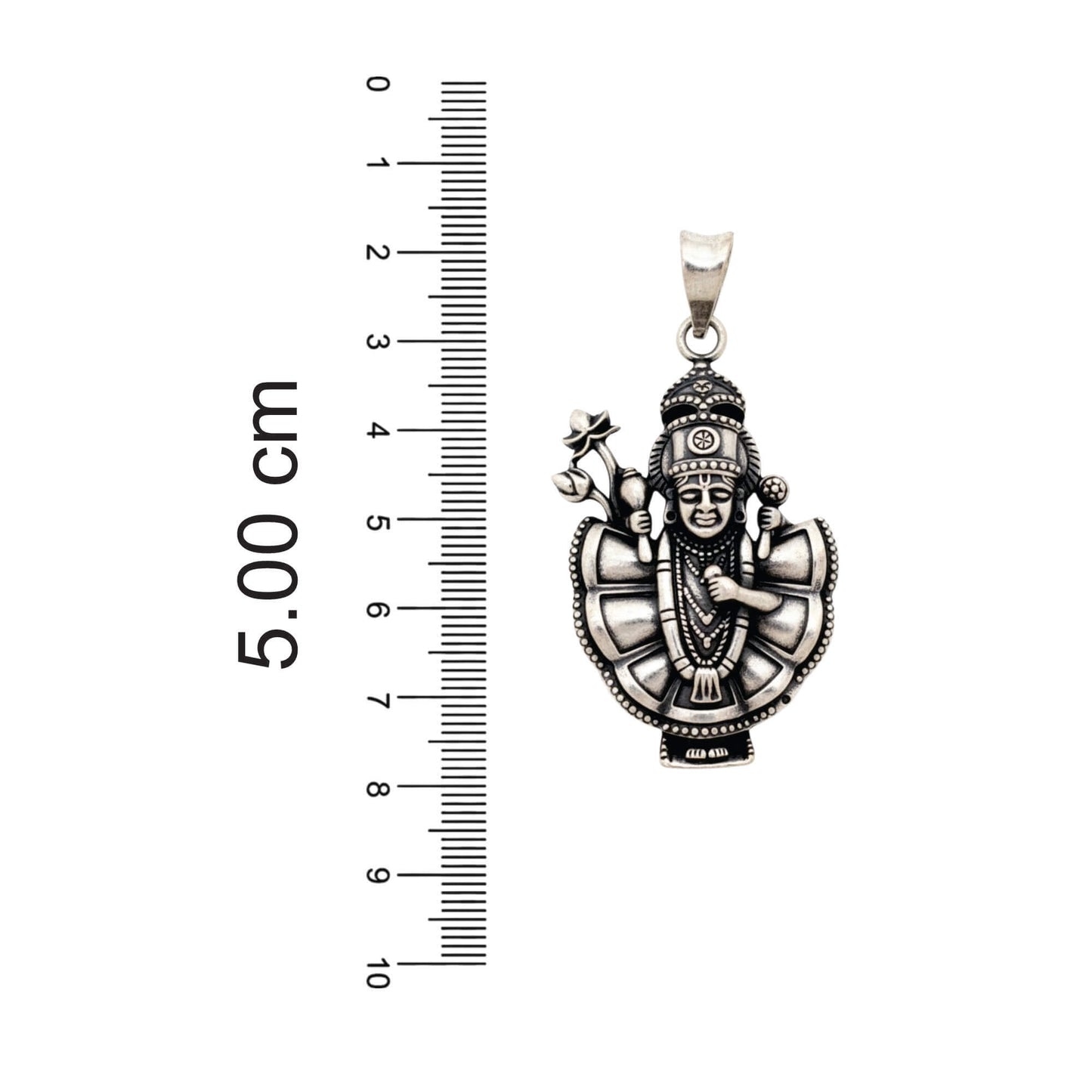 Azita 925 Sterling Silver God Kirshna Pendant for Men and Women | Sanwariya Seth Ji | Without Chain | with Certificate of Authenticity and BIS Hallmark.