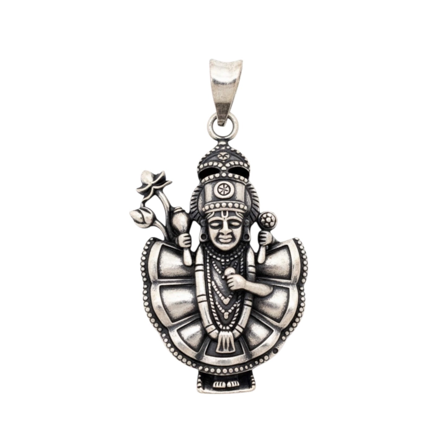 Azita 925 Sterling Silver God Kirshna Pendant for Men and Women | Sanwariya Seth Ji | Without Chain | with Certificate of Authenticity and BIS Hallmark.