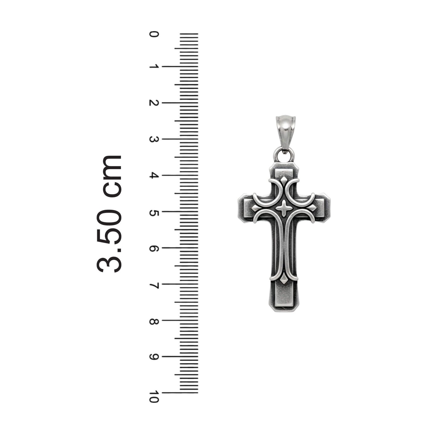 Azita 925 Sterling Silver Christian Cross Pendant for Men and Women | Cross Pendant-2 | Without Chain | with Certificate of Authenticity and BIS Hallmark.