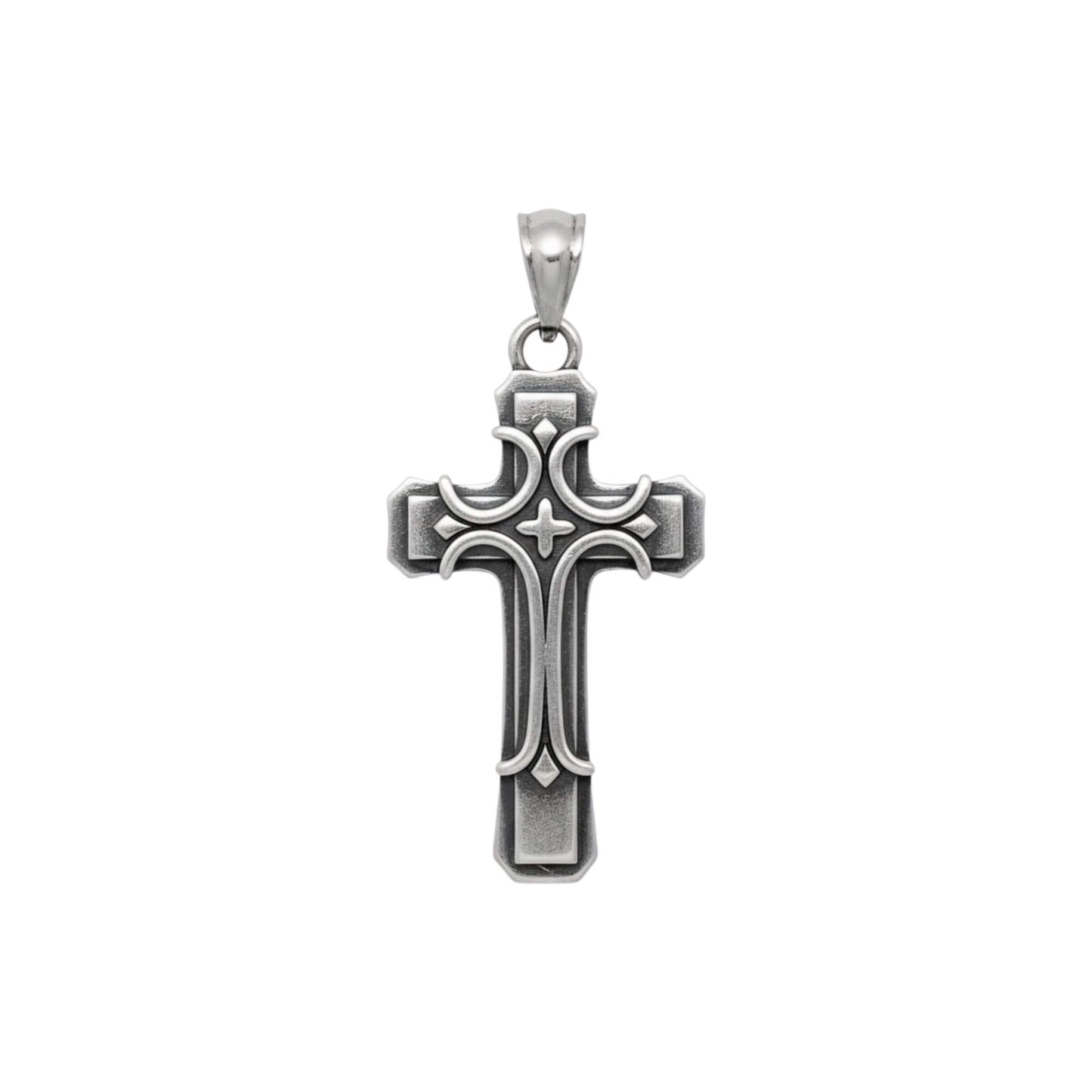 Azita 925 Sterling Silver Christian Cross Pendant for Men and Women | Cross Pendant-2 | Without Chain | with Certificate of Authenticity and BIS Hallmark.