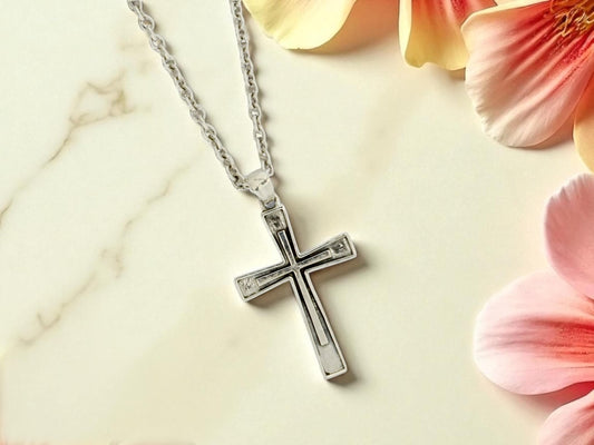 Azita 925 Sterling Silver Christian Cross Pendant for Men and Women | Cross Pendant-4 | Without Chain | with Certificate of Authenticity and BIS Hallmark.