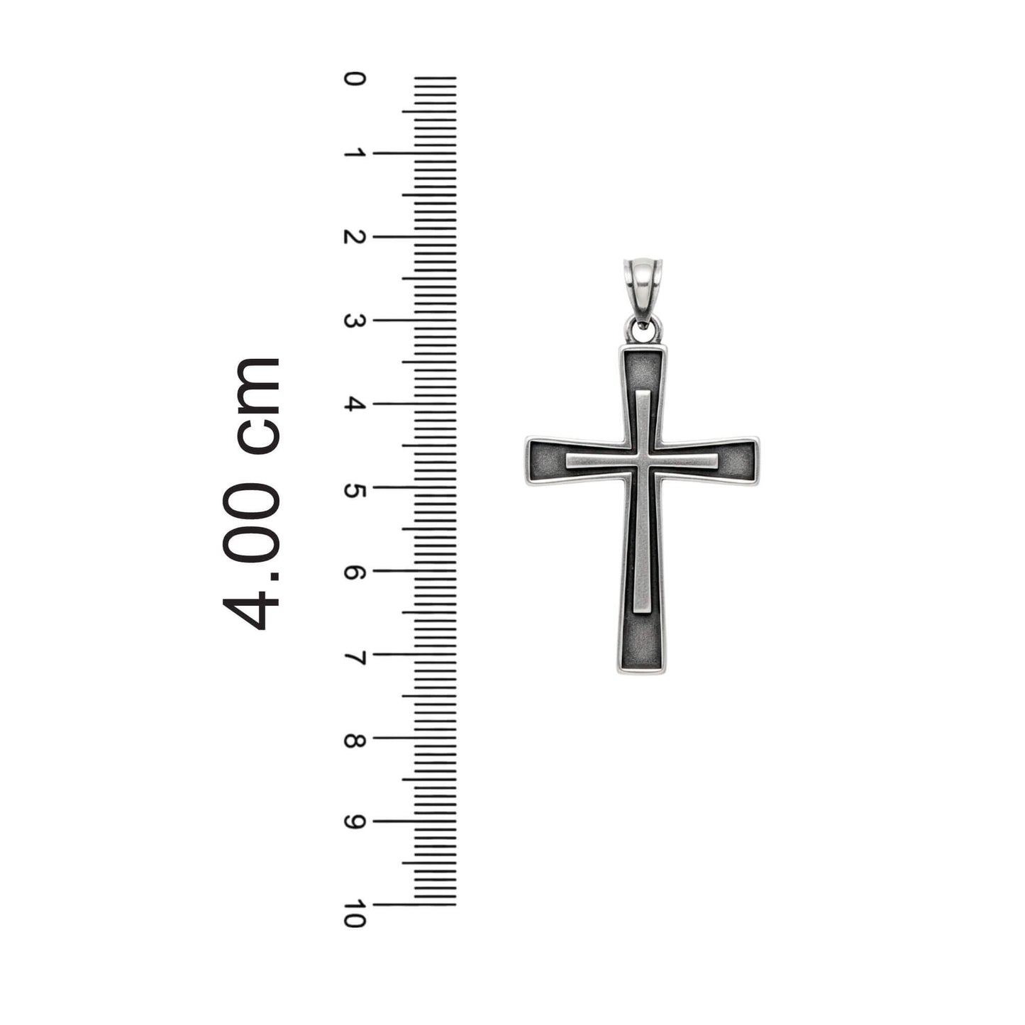Azita 925 Sterling Silver Christian Cross Pendant for Men and Women | Cross Pendant-4 | Without Chain | with Certificate of Authenticity and BIS Hallmark.