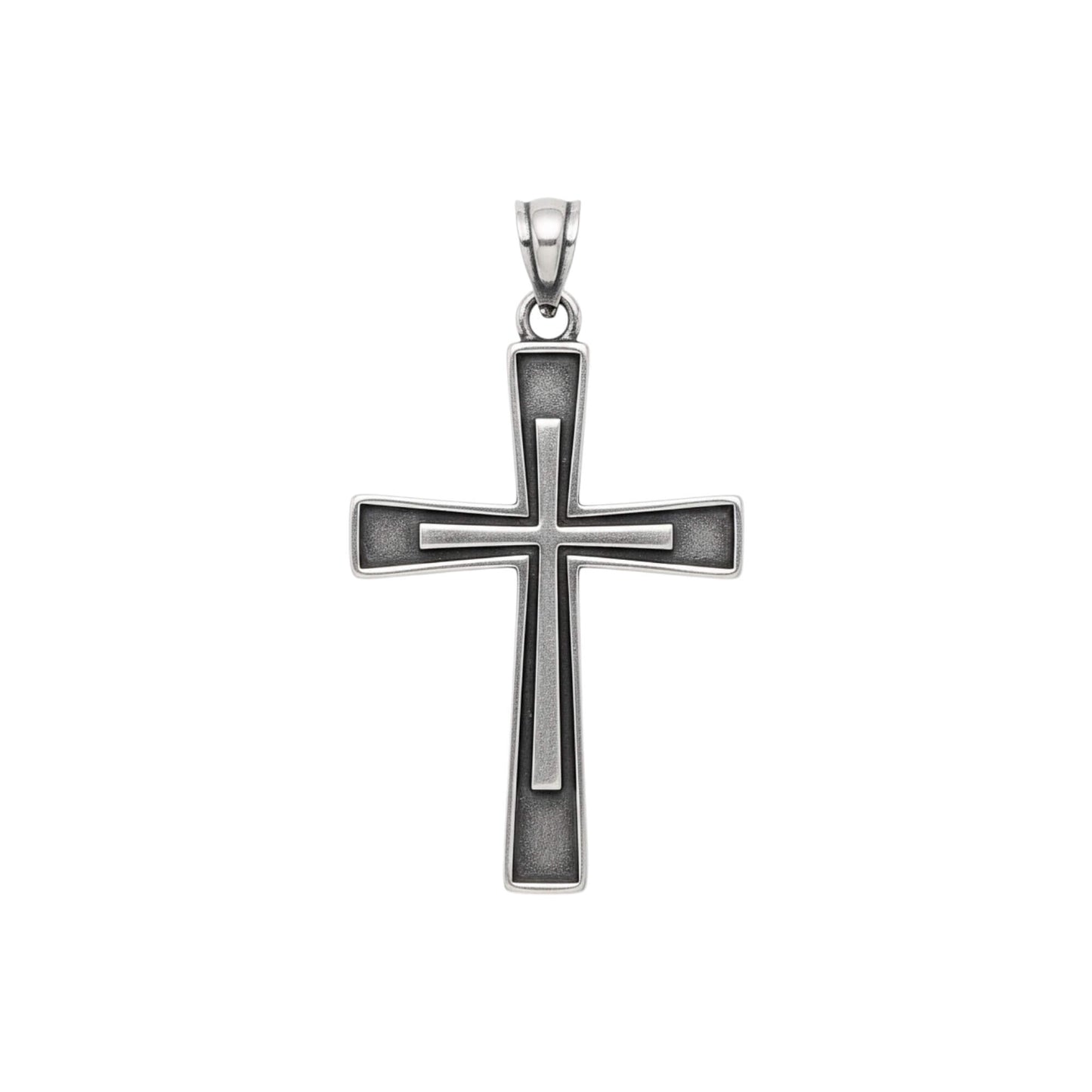 Azita 925 Sterling Silver Christian Cross Pendant for Men and Women | Cross Pendant-4 | Without Chain | with Certificate of Authenticity and BIS Hallmark.