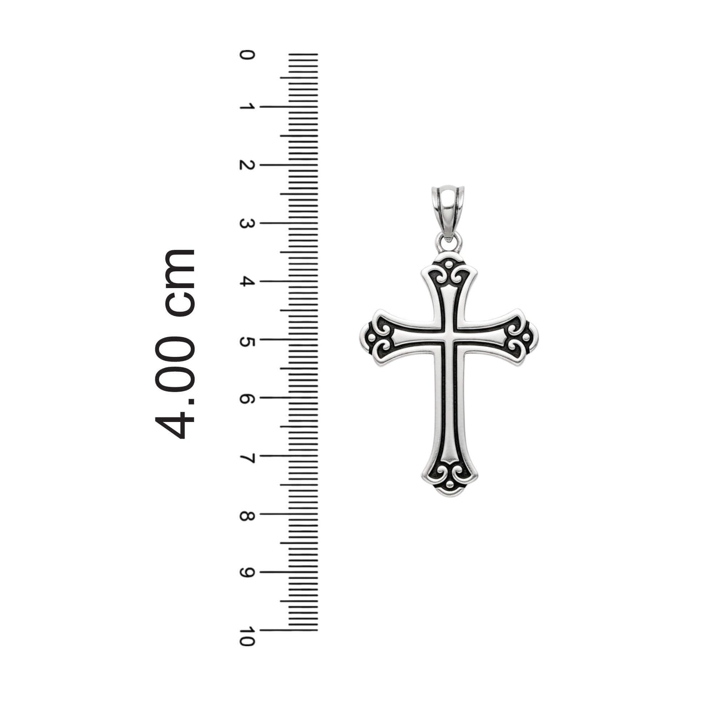 Azita 925 Sterling Silver Christian Cross Pendant for Men and Women | Cross Pendant-5 | Without Chain | with Certificate of Authenticity and BIS Hallmark.