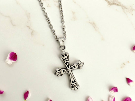 Azita 925 Sterling Silver Christian Cross Pendant for Men and Women | Cross Pendant-6 | Without Chain | with Certificate of Authenticity and BIS Hallmark.