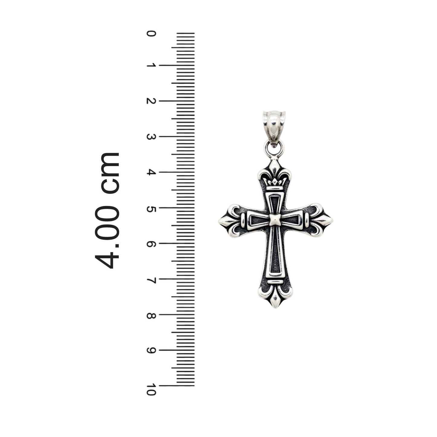 Azita 925 Sterling Silver Christian Cross Pendant for Men and Women | Cross Pendant-6 | Without Chain | with Certificate of Authenticity and BIS Hallmark.