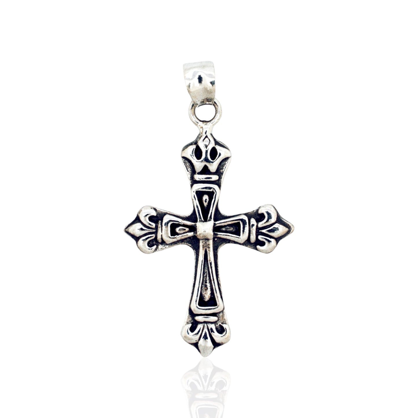 Azita 925 Sterling Silver Christian Cross Pendant for Men and Women | Cross Pendant-6 | Without Chain | with Certificate of Authenticity and BIS Hallmark.