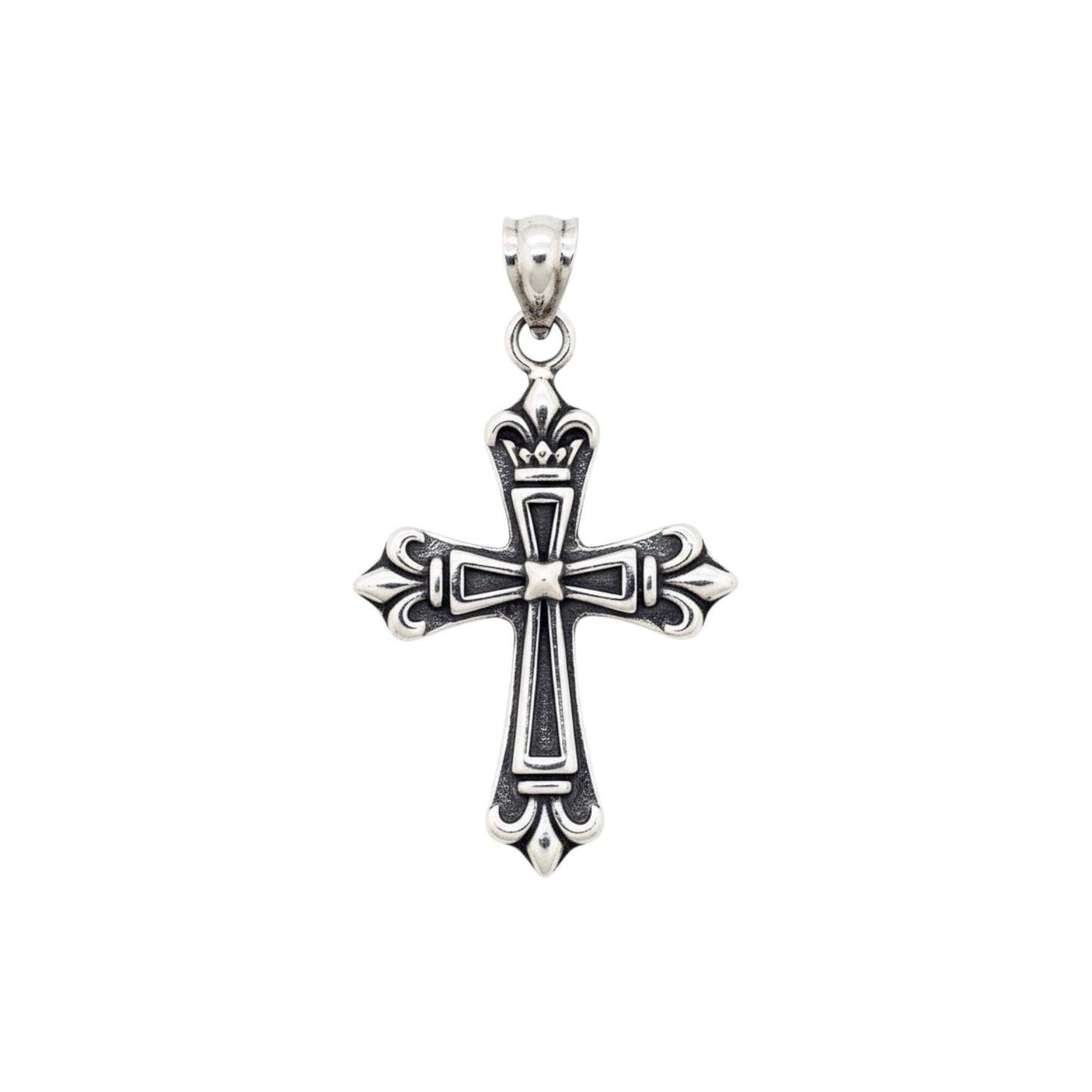 Azita 925 Sterling Silver Christian Cross Pendant for Men and Women | Cross Pendant-6 | Without Chain | with Certificate of Authenticity and BIS Hallmark.