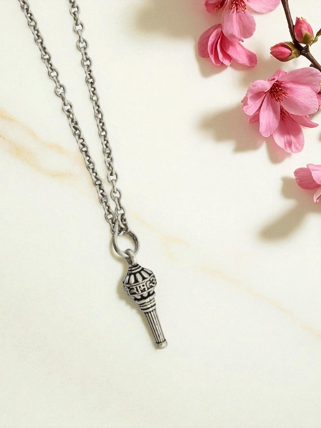 Azita 925 Sterling Silver God Hanuman Gada Pendant for Men and Women| Without Chain| With Certificate of Authenticity and BIS Hallmark.