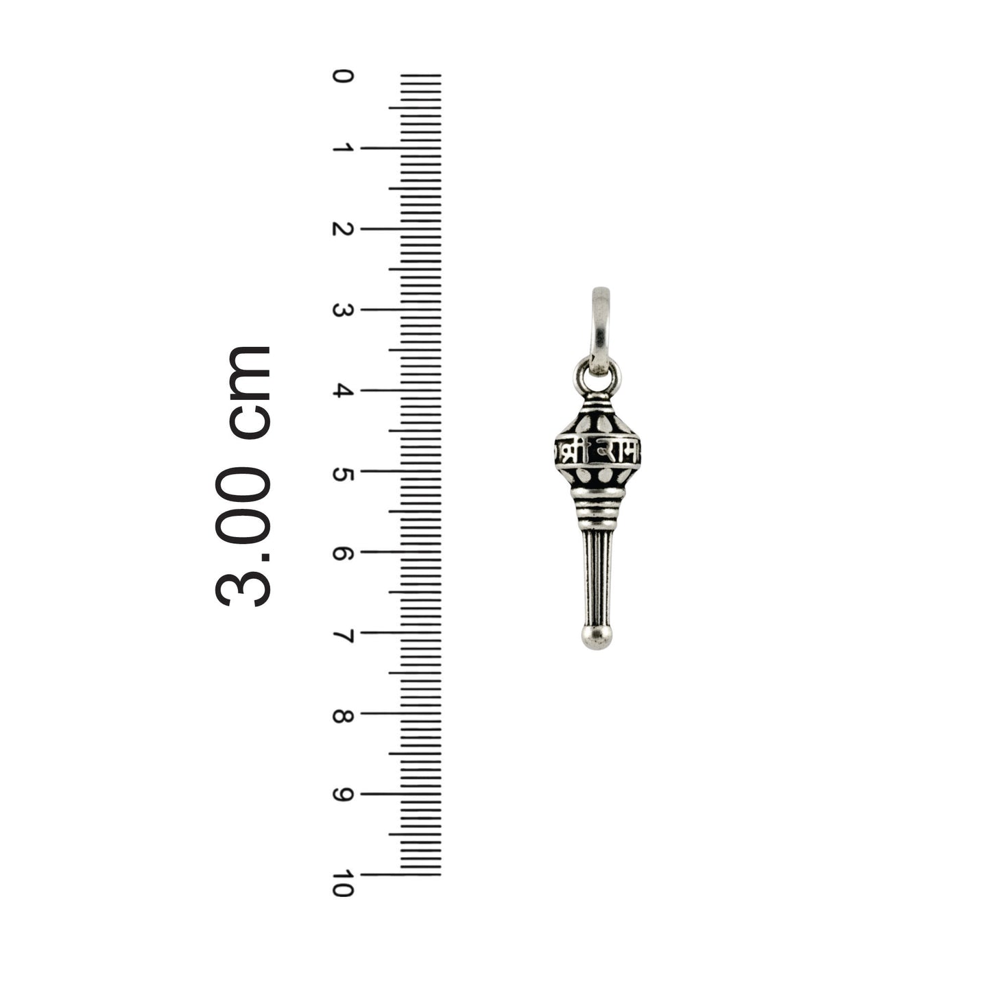 Azita 925 Sterling Silver God Hanuman Gada Pendant for Men and Women| Without Chain| With Certificate of Authenticity and BIS Hallmark.