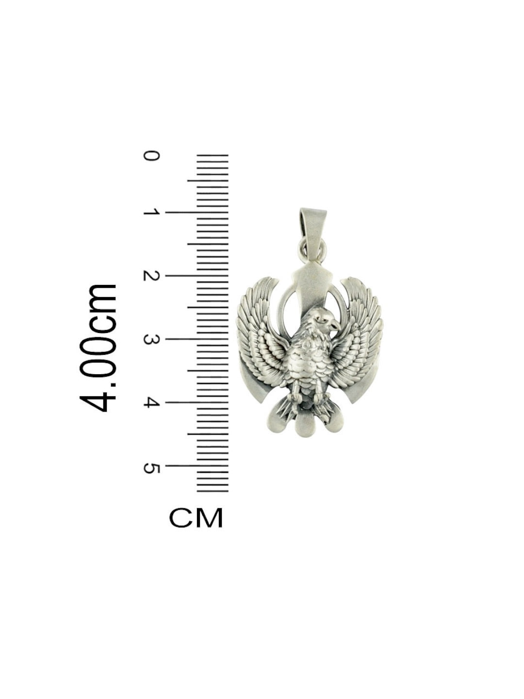 Azita 925 Sterling Silver Sikhism Khanda/Khalsa with Garuda Pendant for Men and Women | Without Chain | with Certificate of Authenticity and BIS Hallmark.