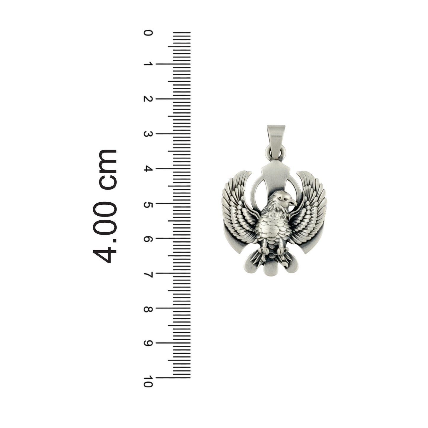 Azita 925 Sterling Silver Sikhism Khanda/Khalsa with Garuda Pendant for Men and Women | Without Chain | with Certificate of Authenticity and BIS Hallmark.