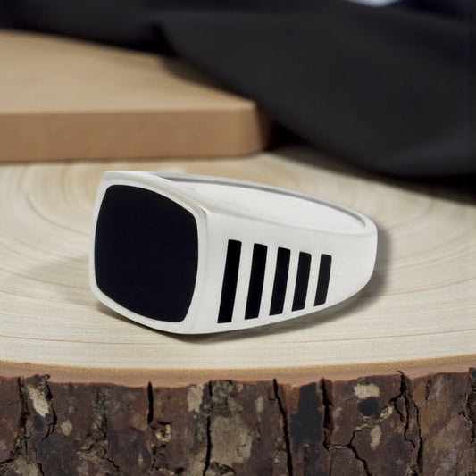 Azita 925 Sterling Silver Turkish Ring for Men and Boys with Certificate of Authenticity and BIS Hallmark