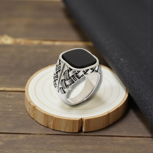 Azita 925 Sterling Silver Turkish Ring for Men and Boys with Certificate of Authenticity and BIS Hallmark