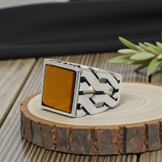 Azita 925 Sterling Silver Turkish Ring for Men and Boys with Certificate of Authenticity and BIS Hallmark