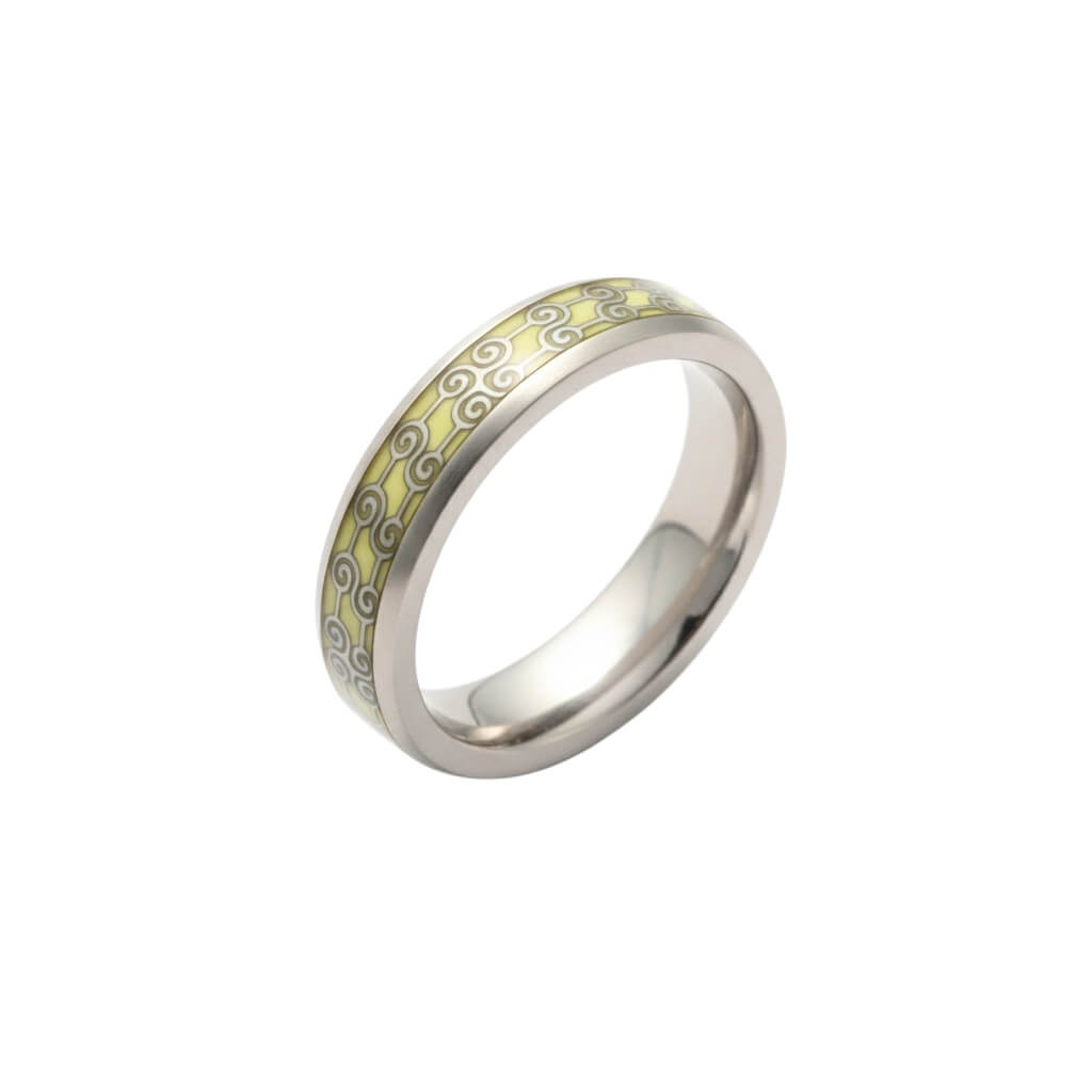 Azita 925 Sterling Silver Turkish Band for Men and Boys| Enamel Filling Band| With Certificate Of Authenticity and BIS Hallmark (Style 1)
