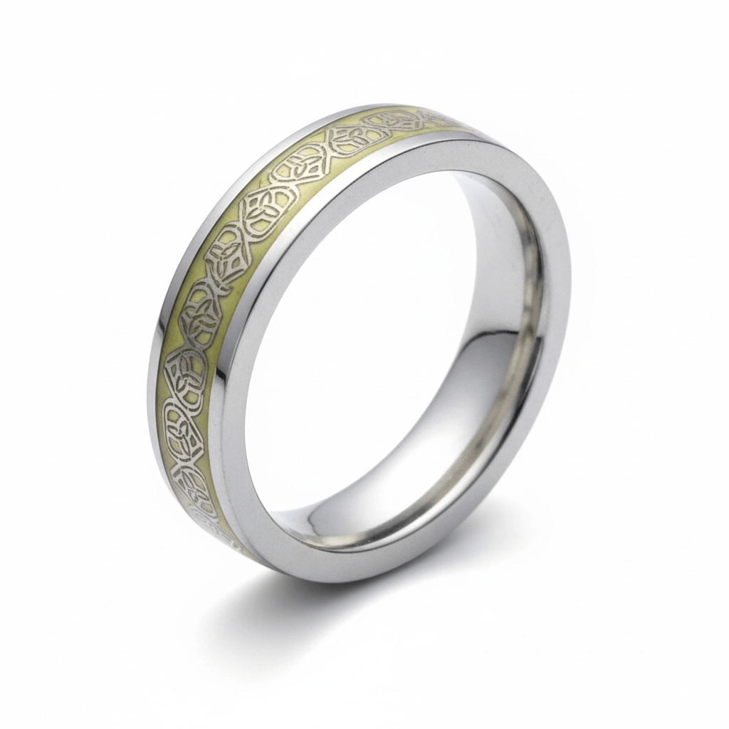Azita 925 Sterling Silver Turkish Band for Men and Boys| Enamel Filling Band| With Certificate Of Authenticity and BIS Hallmark (Style 2)