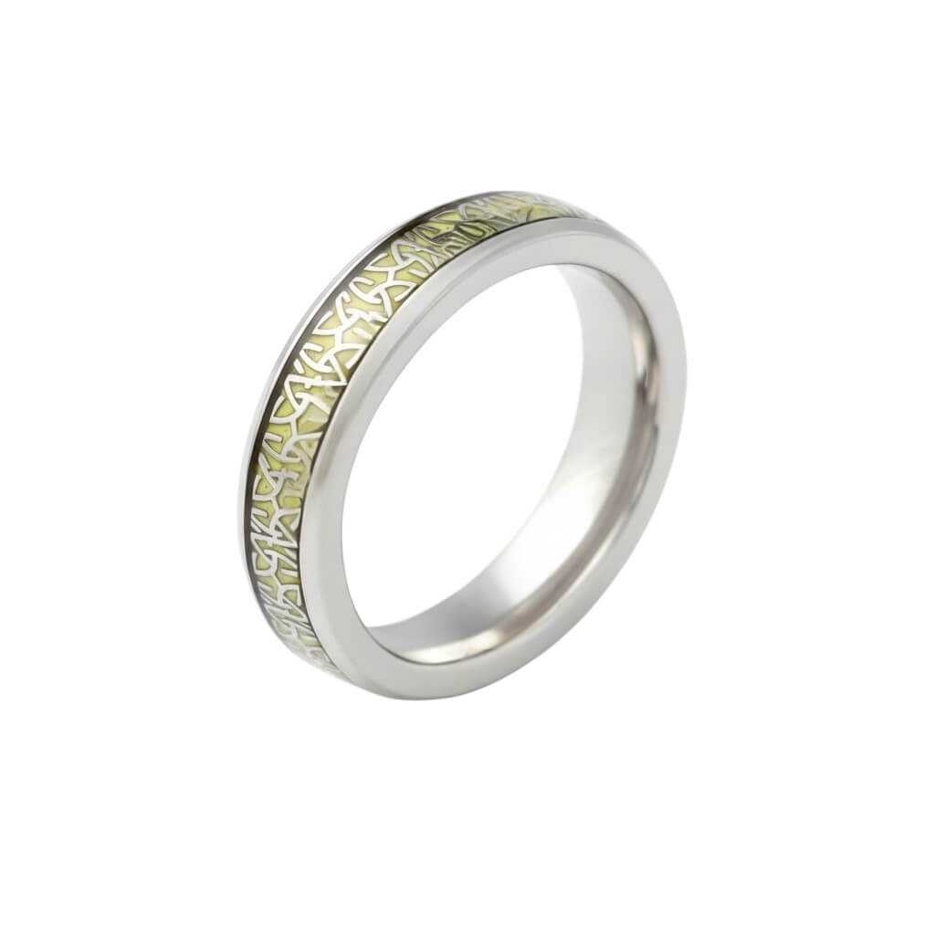Azita 925 Sterling Silver Turkish Band for Men and Boys| Enamel Filling Band| With Certificate Of Authenticity and BIS Hallmark (Style 4)