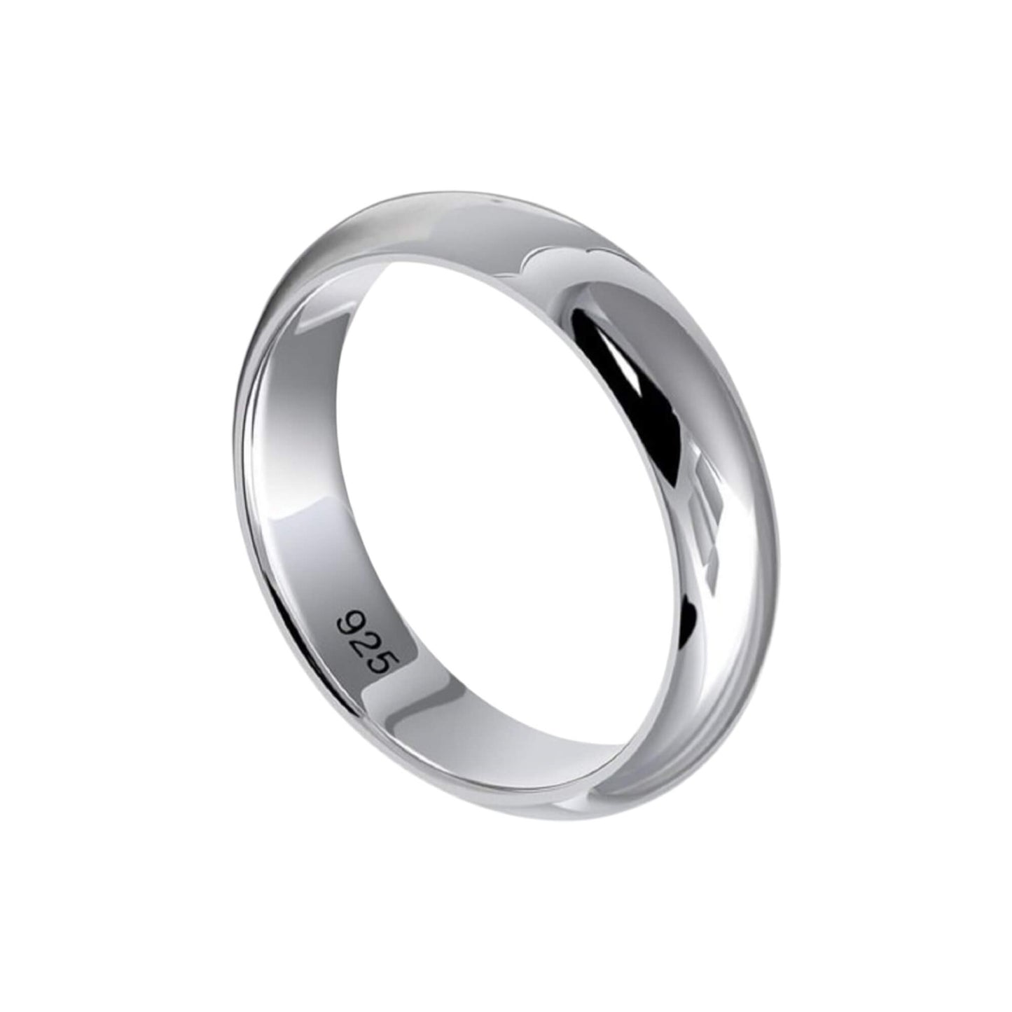 Azita 925 Sterling Silver Plain bands for Men and Women with Certificated of Authenticity and BIS Hallmark.