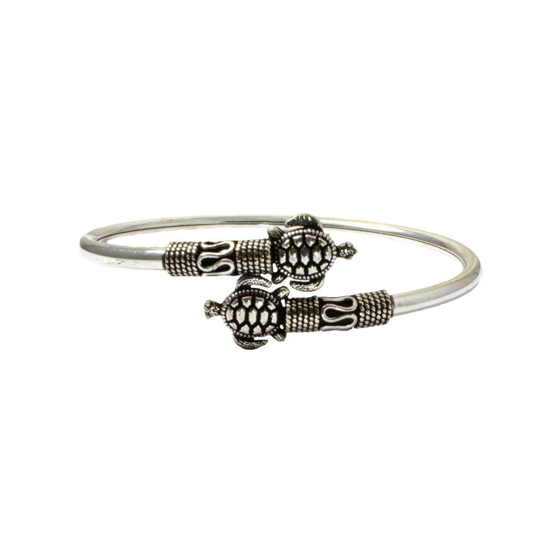 Azita 925 Sterling Silver Oxidised Tortoise Bracelet for Women and Girls with Certificate Of Authenticity and 925 Stamp