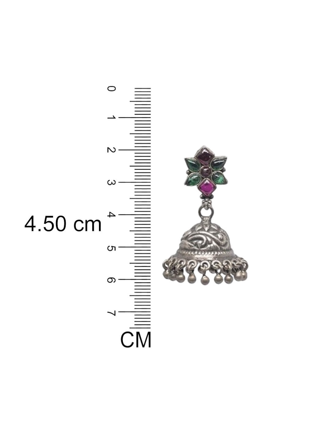 Azita 925 Sterling Silver Pink and Green stone Earring for women with Certificate of Authenticity and 925 Hallmark.