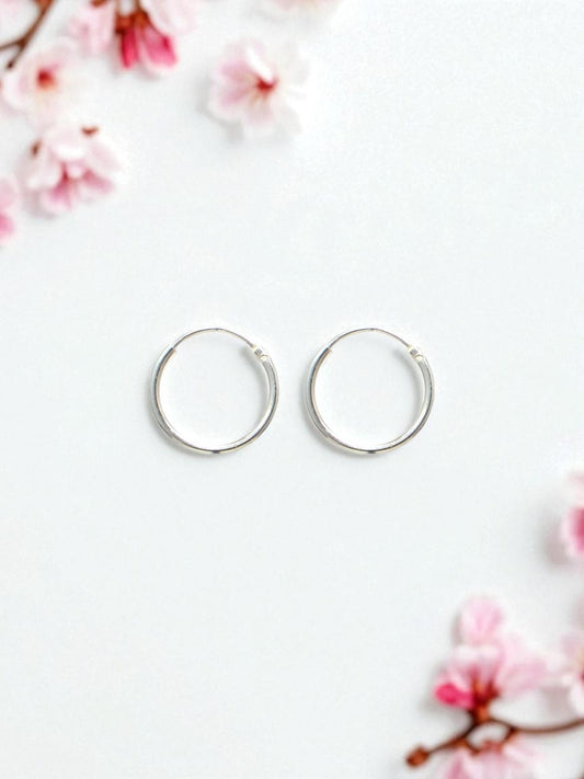 Azita 925 Sterling Silver Hoop Earrings for Women and Girls with Certificate of Authenticity and 925 Stamp |Small Size Bali|