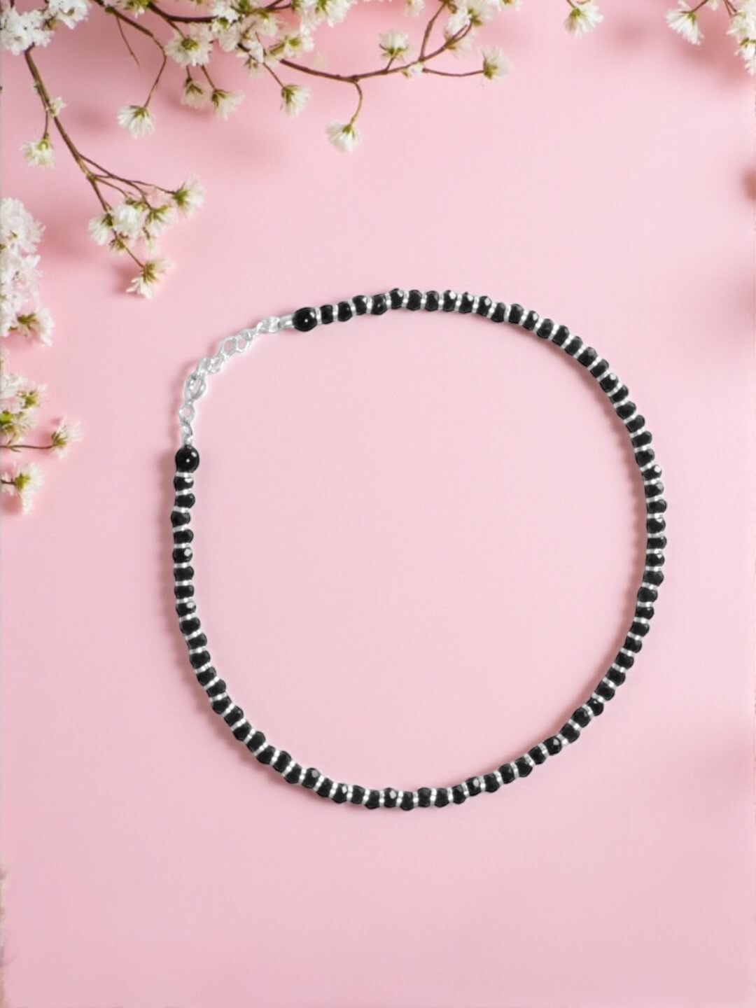 Azita 925 Sterling Silver Nazariya Anklet/Payal for Women and Girls with Certificate Of Authenticity and 925 Stamp.| Single Anklet |