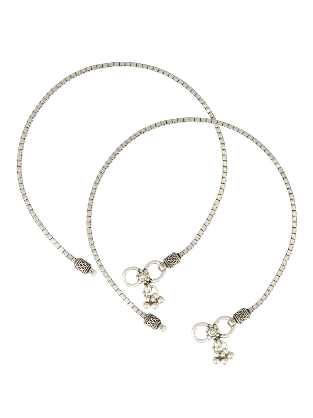 Azita 925 Sterling Silver Venetian Sleek Anklet/Payal For Women and Girls with Certificate of Authenticity and 925 Stamp.