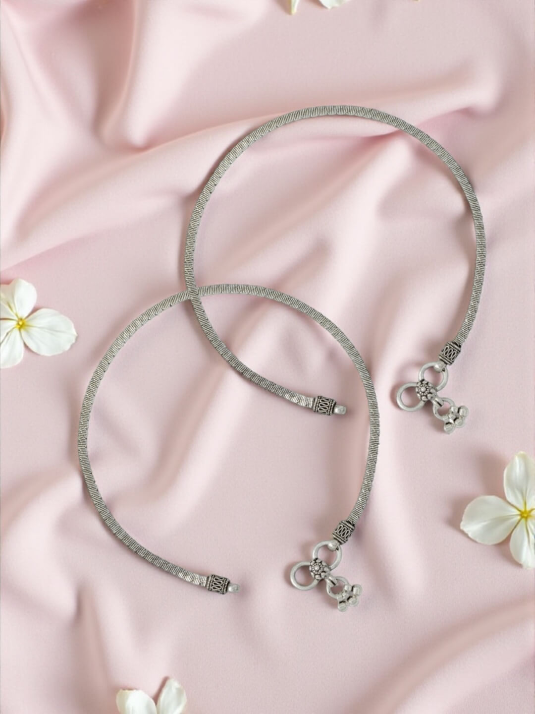 Azita 925 Sterling Silver Braid Knot Sleek Anklet/Payal For Women and Girls with Certificate of Authenticity and 925 Stamp.