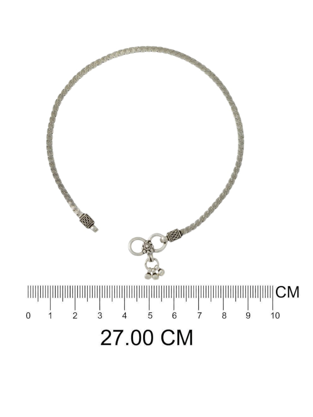 Azita 925 Sterling Silver Braid Knot Sleek Anklet/Payal For Women and Girls with Certificate of Authenticity and 925 Stamp.