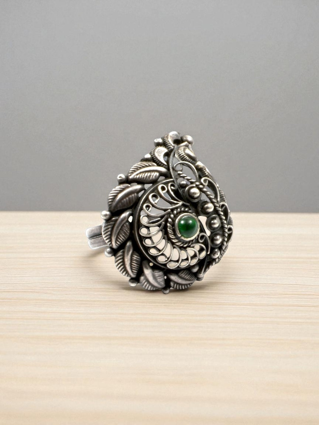 Azita 925 Sterling Silver Unique Peacock ring for women with Certificate of Authenticity and 925 Hallmarked.