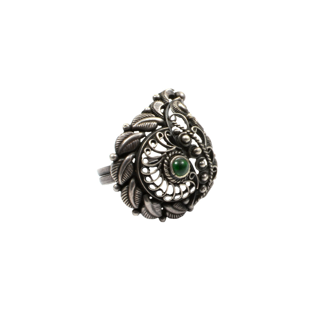 Azita 925 Sterling Silver Unique Peacock ring for women with Certificate of Authenticity and 925 Hallmarked.