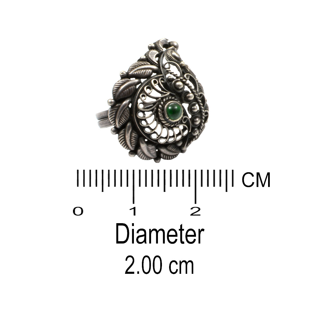 Azita 925 Sterling Silver Unique Peacock ring for women with Certificate of Authenticity and 925 Hallmarked.