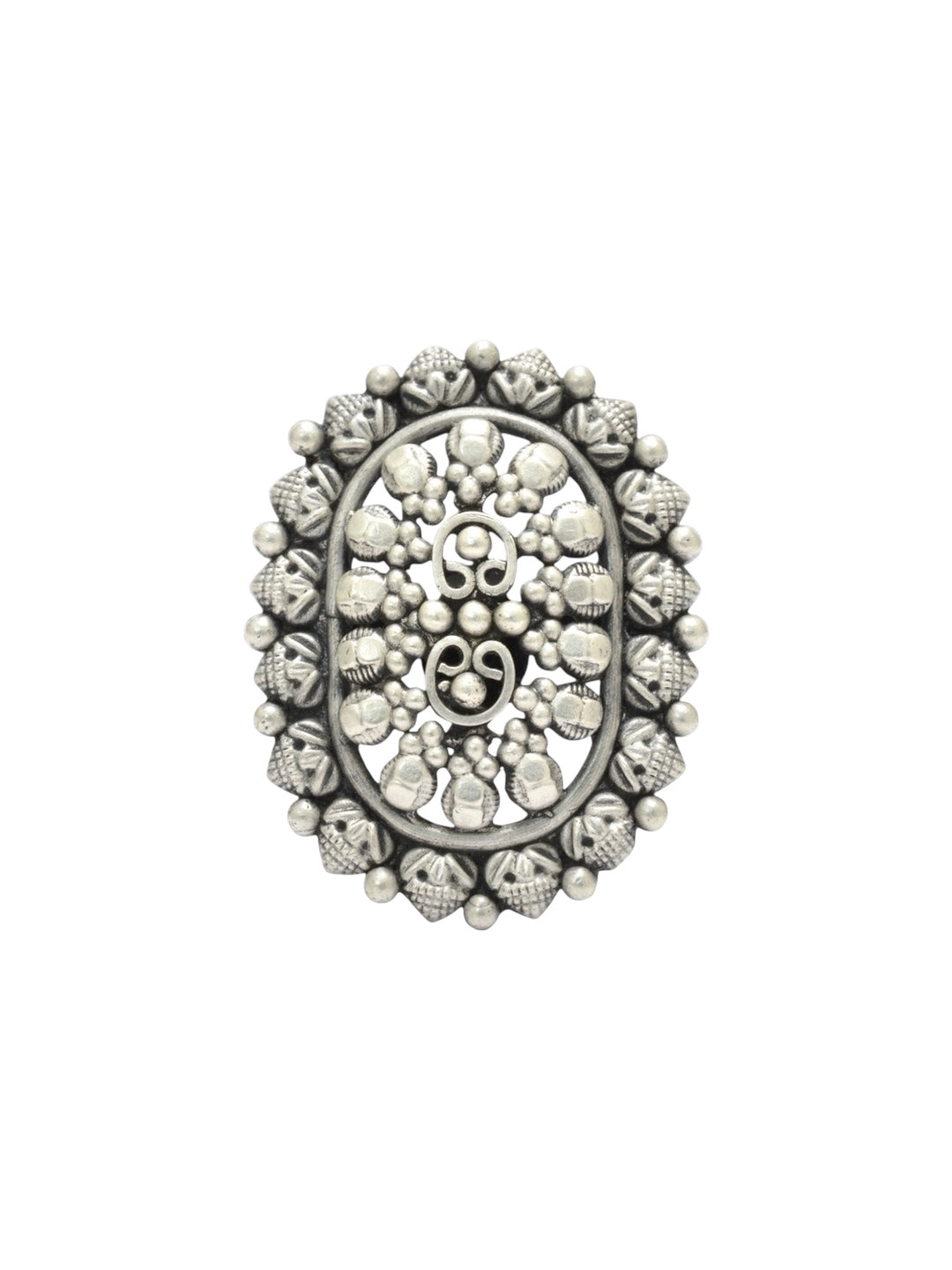 Azita 925 Sterling Silver Oxidised Cocktail Ring for Women and Girls | Cylindrical Shape Ring | With Certificate of Authenticity and 925 Stamp.