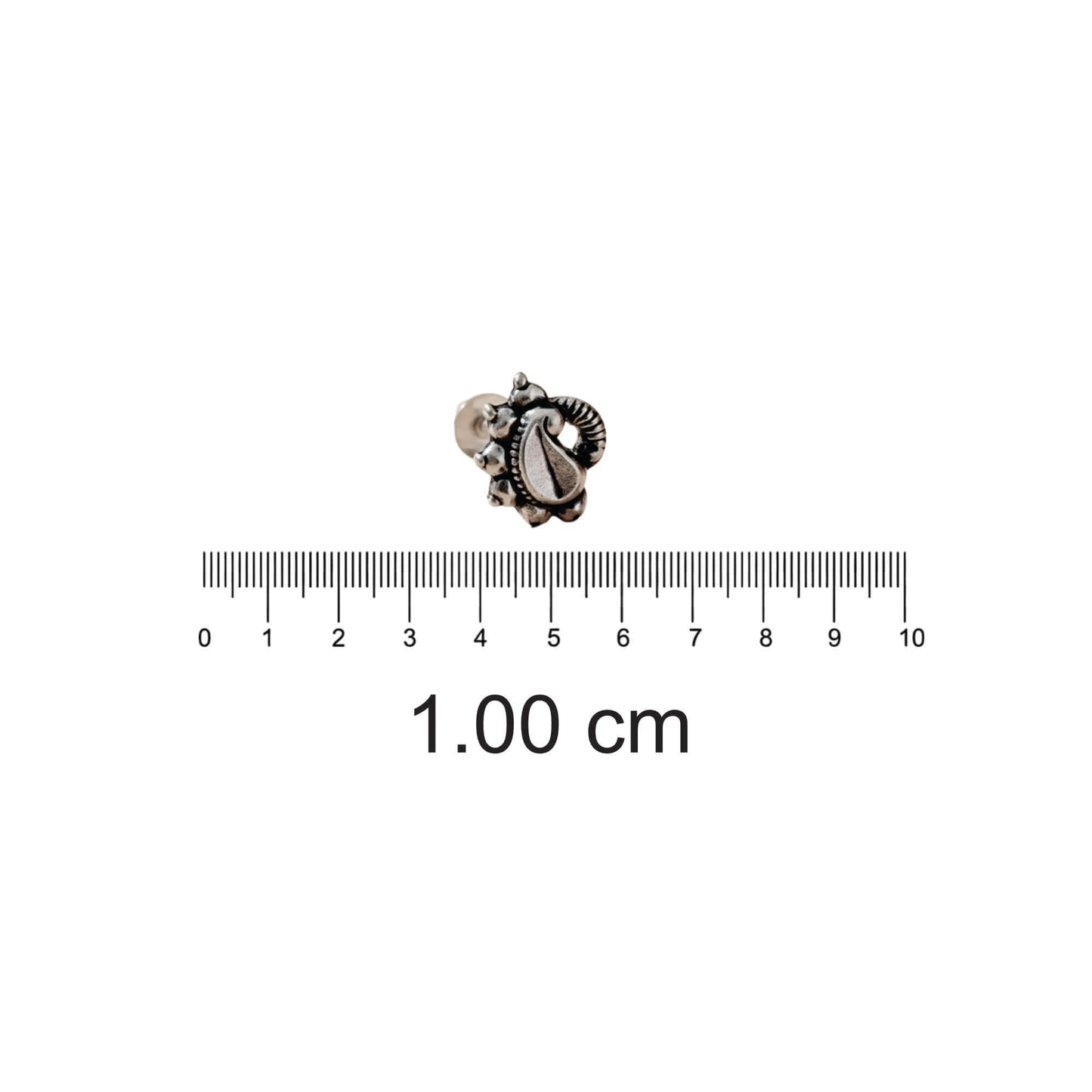 Azita 925 Sterling Silver Nose Pin for Women and Girls with Certificate of Authenticity and 925 Stamp. (Bohemian 43)