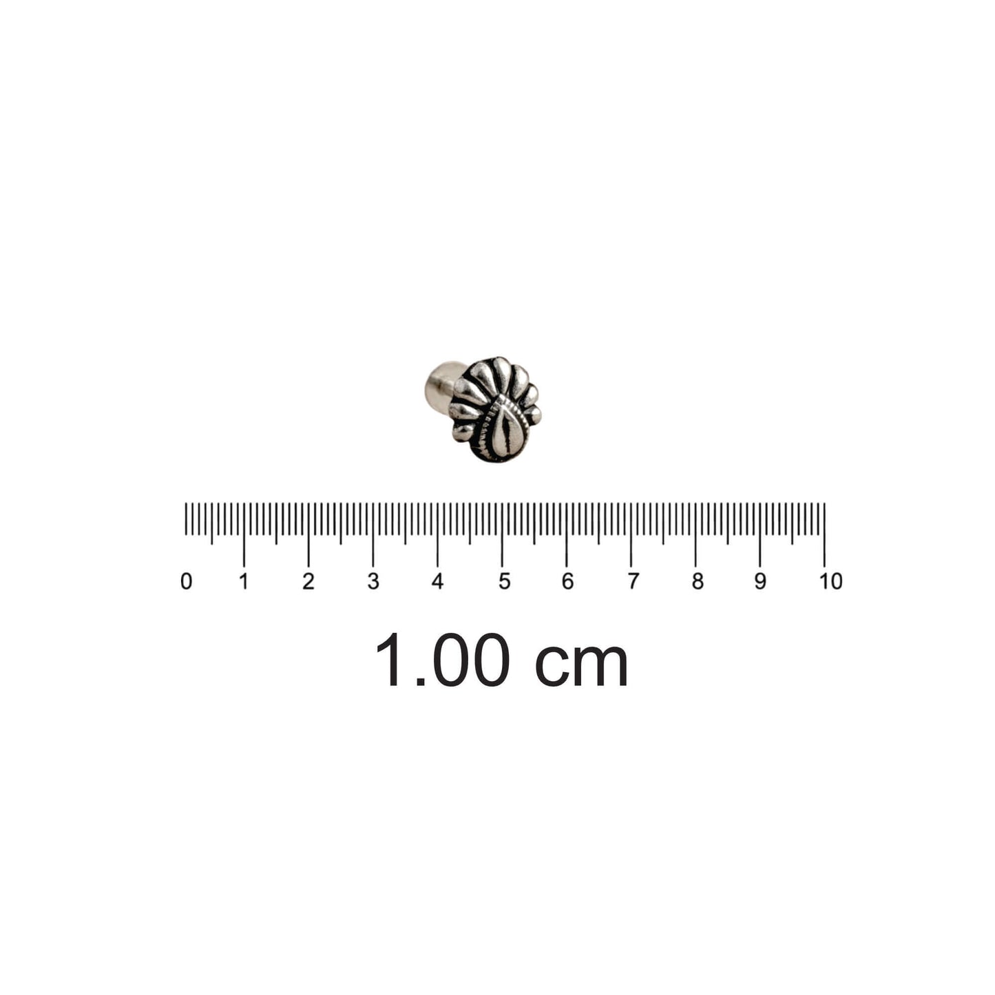 Azita 925 Sterling Silver Nose Pin for Women and Girls with Certificate of Authenticity and 925 Stamp. (Bohemian 45)