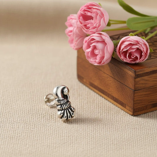 Azita 925 Sterling Silver Nose Pin for Women and Girls with Certificate of Authenticity and 925 Stamp. (Bohemian 46)