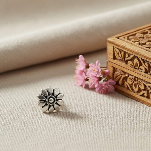 Azita 925 Sterling Silver Nose Pin for Women and Girls with Certificate of Authenticity and 925 Stamp. (Bohemian 50)