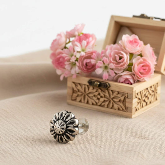 Azita 925 Sterling Silver Nose Pin for Women and Girls with Certificate of Authenticity and 925 Stamp. (Bohemian 53)