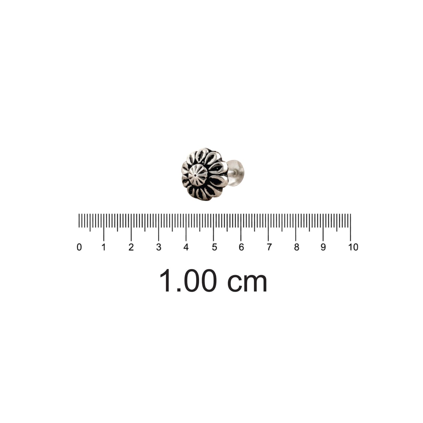 Azita 925 Sterling Silver Nose Pin for Women and Girls with Certificate of Authenticity and 925 Stamp. (Bohemian 53)