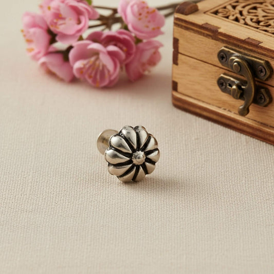 Azita 925 Sterling Silver Nose Pin for Women and Girls with Certificate of Authenticity and 925 Stamp. (Bohemian 54)