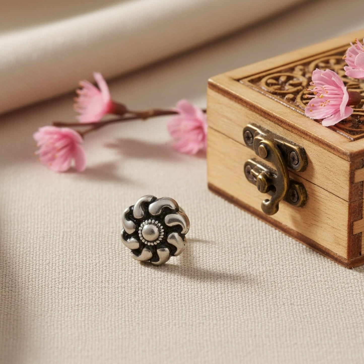 Azita 925 Sterling Silver Nose Pin for Women and Girls with Certificate of Authenticity and 925 Stamp. (Bohemian 59)
