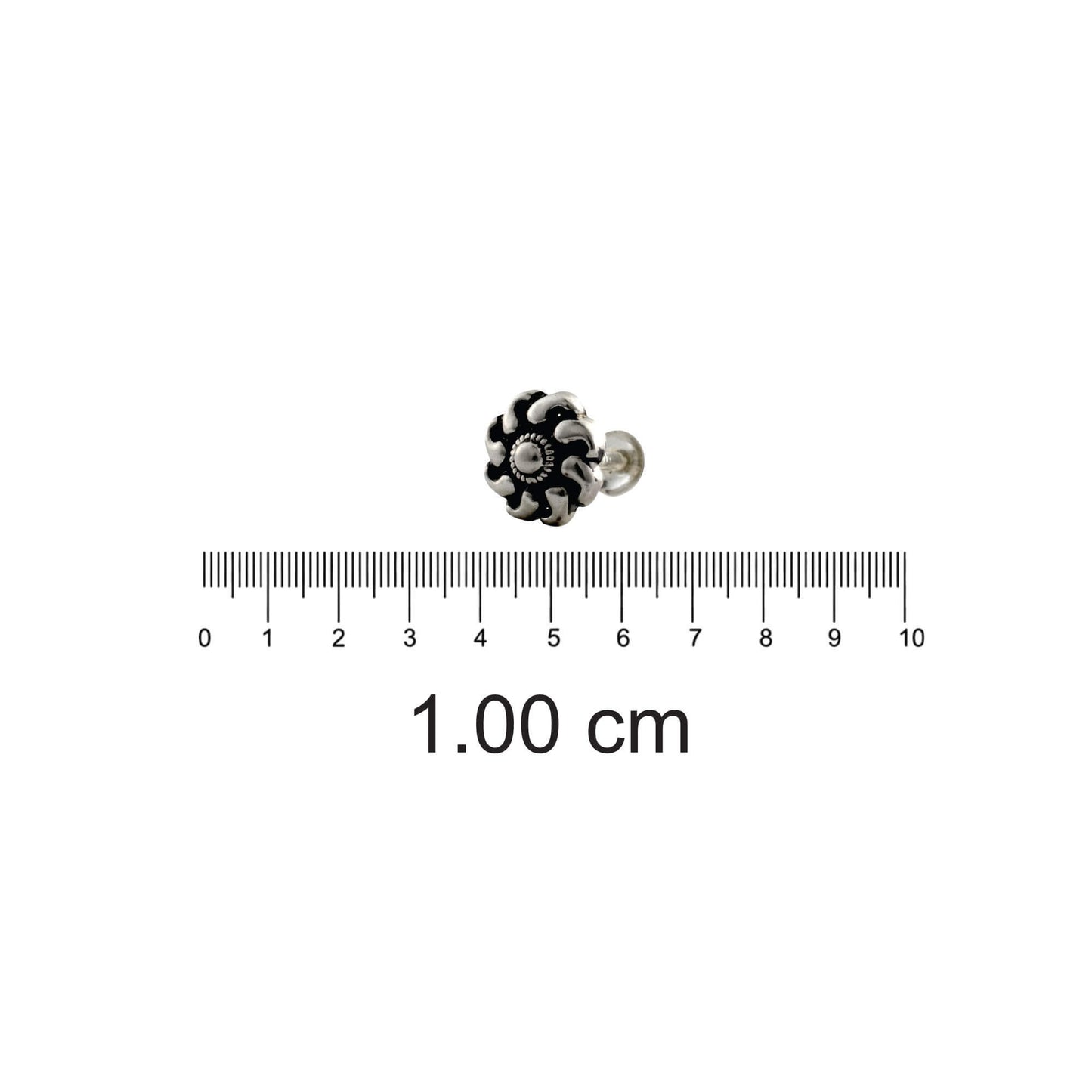 Azita 925 Sterling Silver Nose Pin for Women and Girls with Certificate of Authenticity and 925 Stamp. (Bohemian 59)