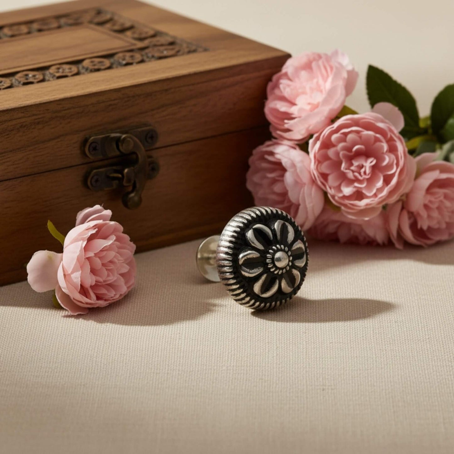 Azita 925 Sterling Silver Nose Pin for Women and Girls with Certificate of Authenticity and 925 Stamp. (Bohemian 60)