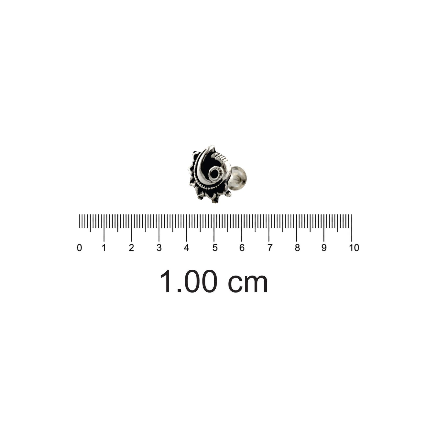 Azita 925 Sterling Silver Nose Pin for Women and Girls with Certificate of Authenticity and 925 Stamp. (Bohemian 61)