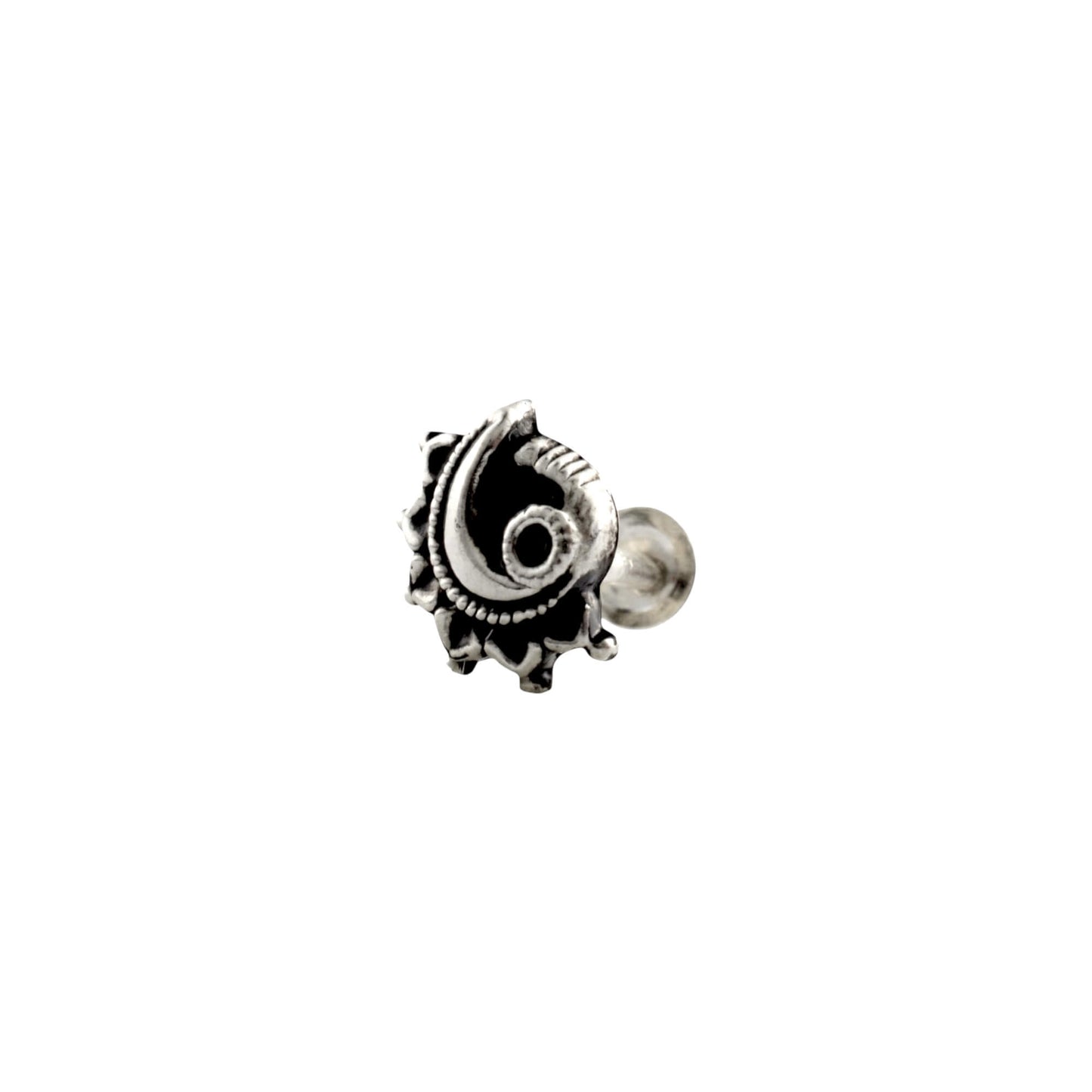 Azita 925 Sterling Silver Nose Pin for Women and Girls with Certificate of Authenticity and 925 Stamp. (Bohemian 61)
